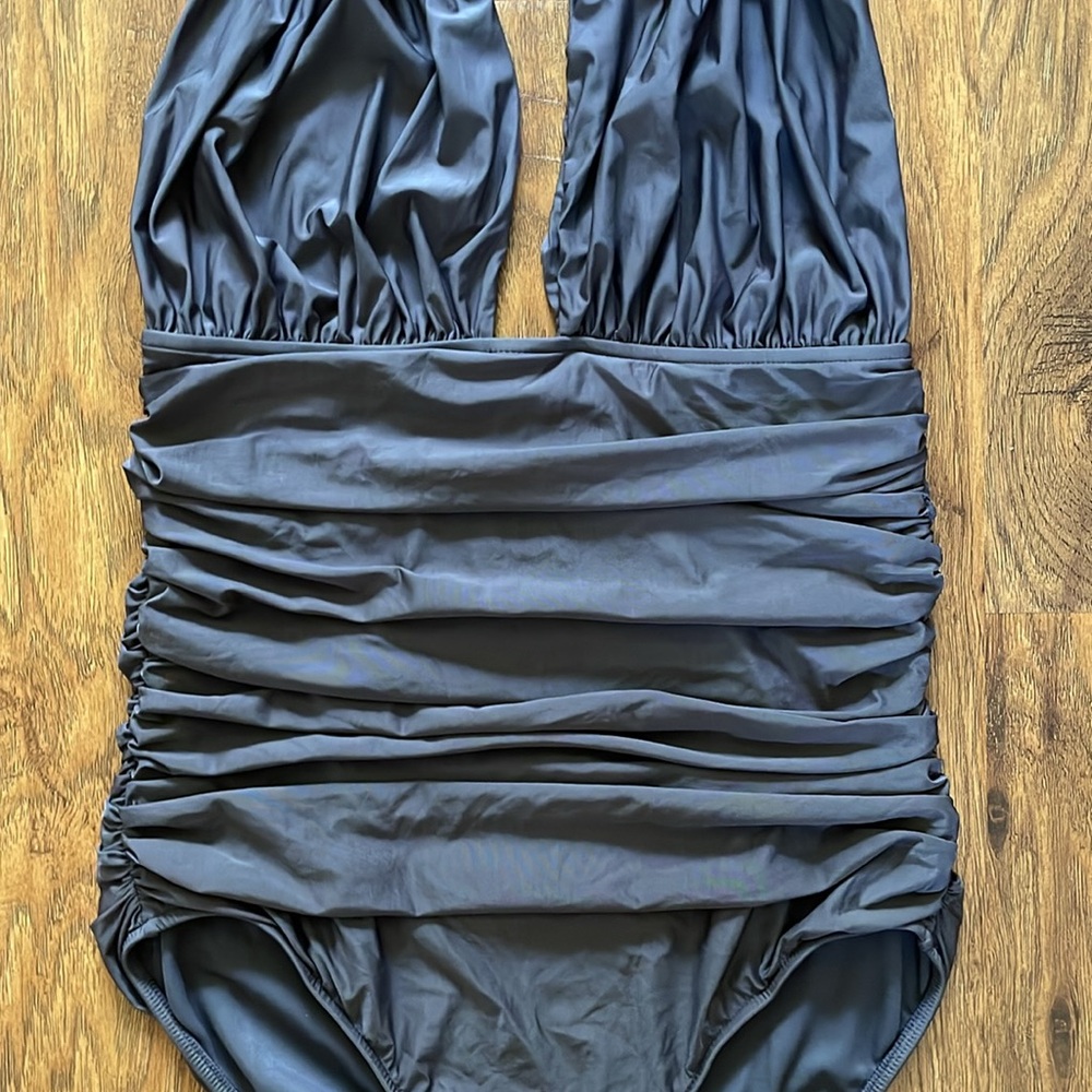 Lenny Niemeyer Bio Ruched Halter One Piece Swimsuit View 6